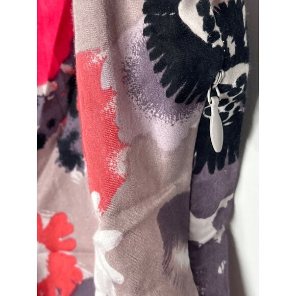 Club Monaco Tan Pink Floral Blouse Short Sleeve Women’s Size Small - Picture 7 of 13